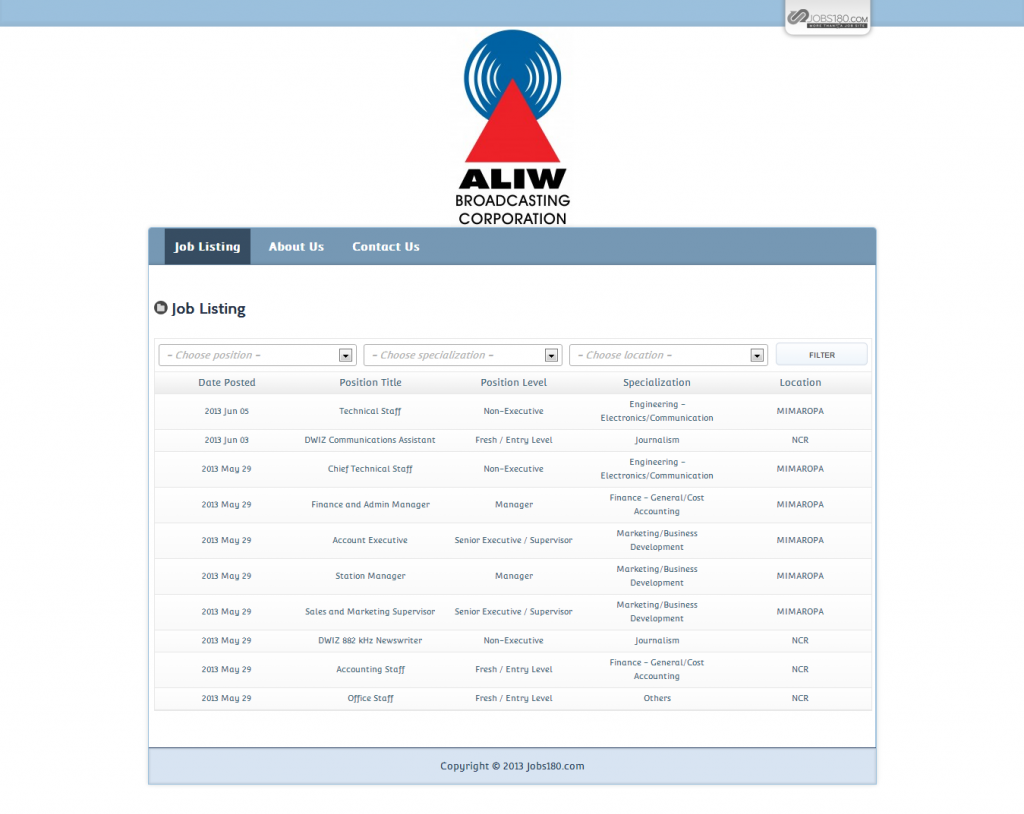 Resume Jobs180 Resume the next generation resume www jobs180 com working aliw broadcasting corporation job vacancies for more info httpwww comaliwbroadcasting