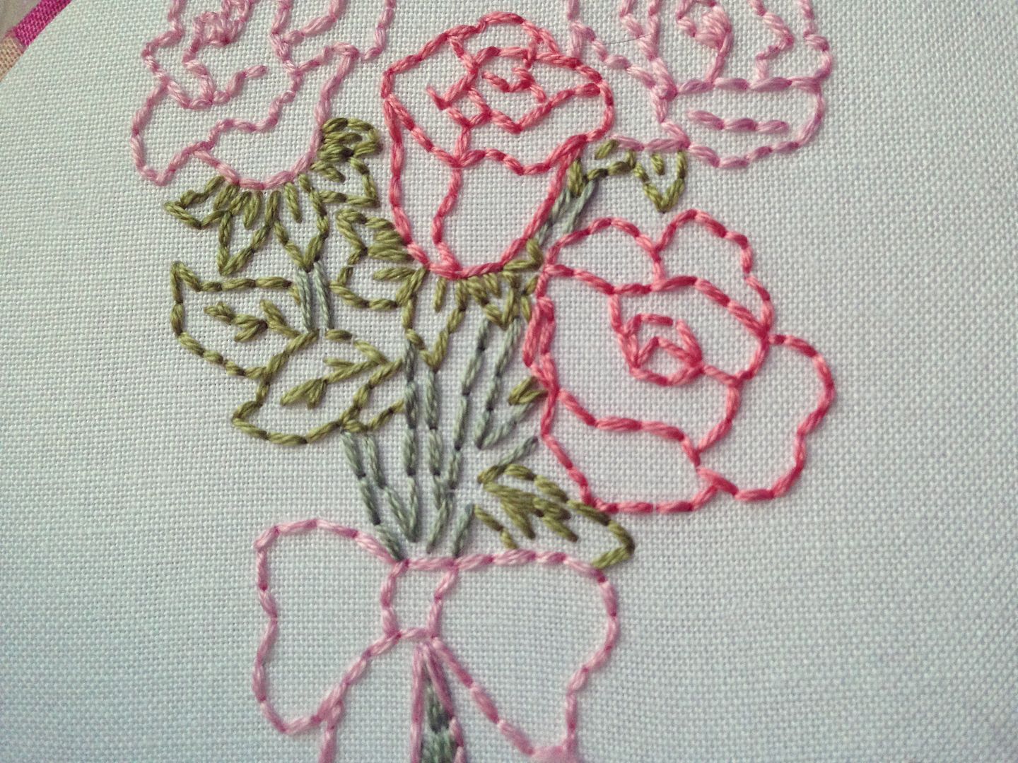 Rose Bouquet Embroidery // Ten Feet Off Beale