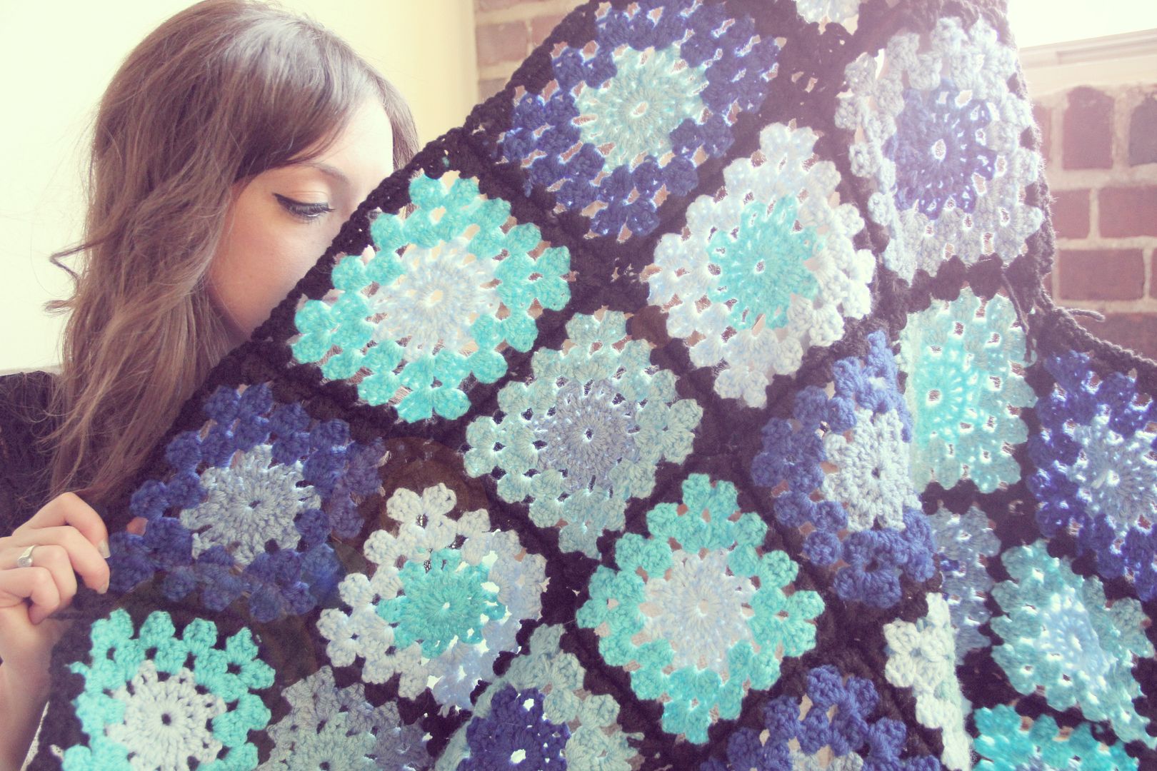 Ten Feet Off Beale 2014 Granny Square Afghan: One square per day!