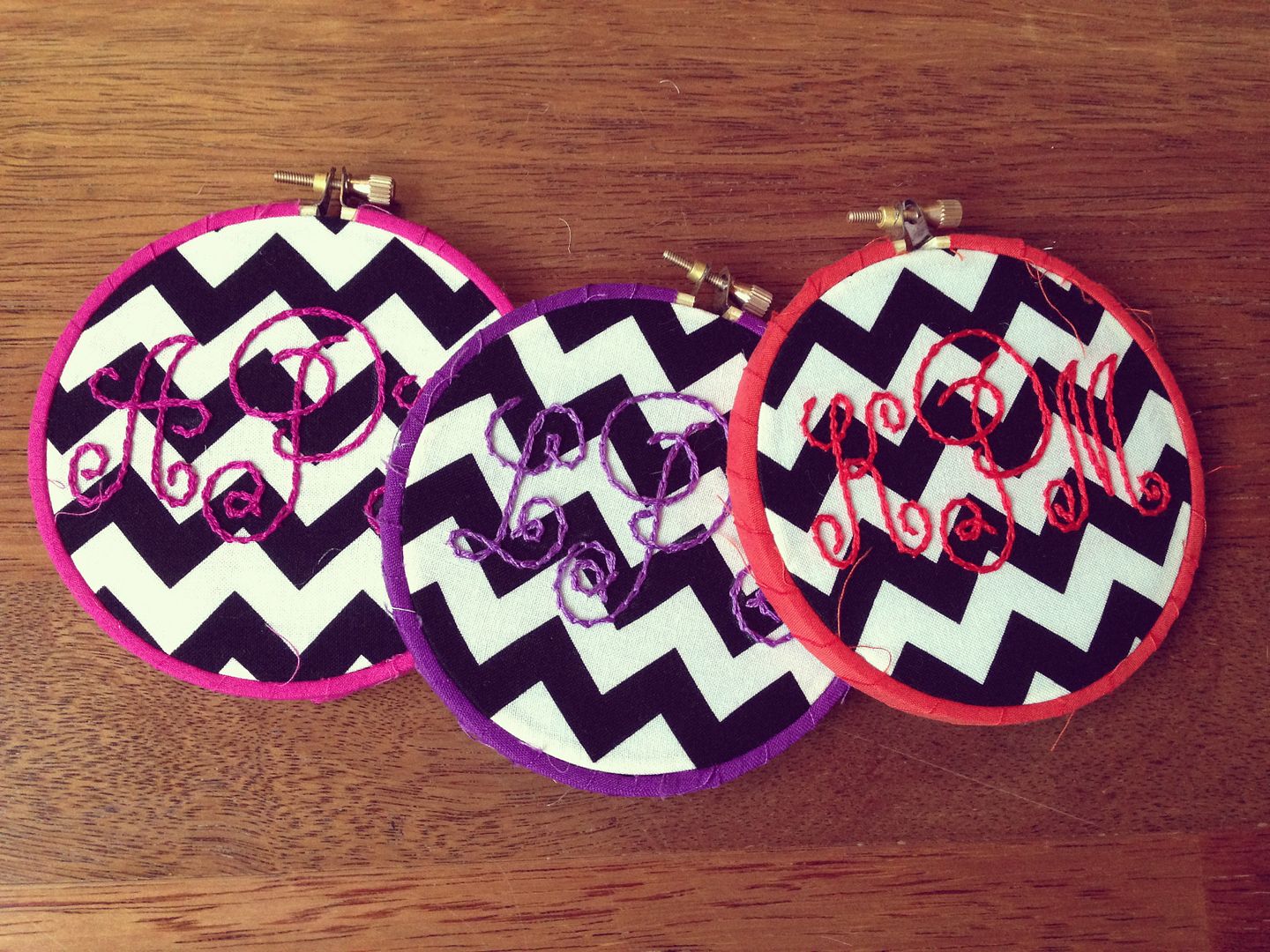 Custom Monogram Embroidery Hoop // Ten Feet Off Beale http://www.etsy.com/shop/tenfeetoffbeale