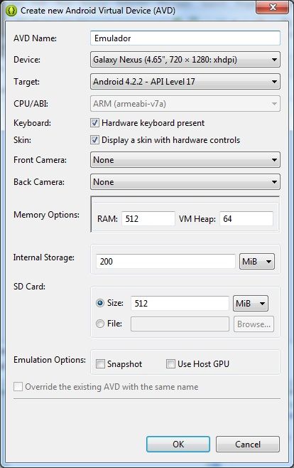 crear maquina virtual android