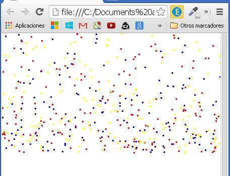 lluvia de colores jquery
