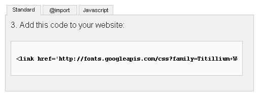 url webfont google