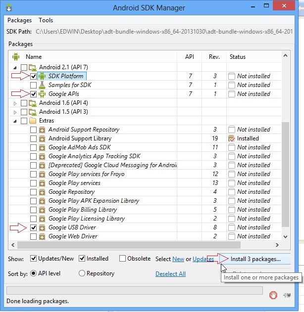 sdk manager explicacion
