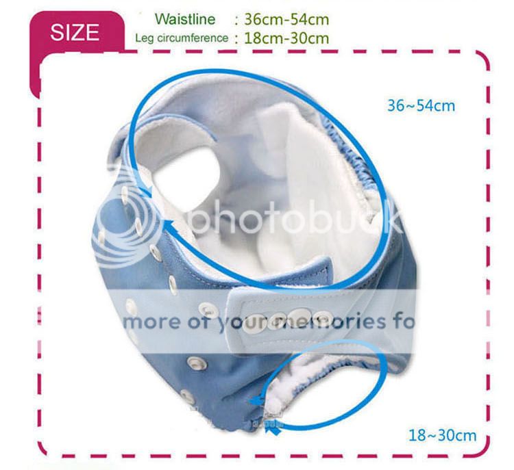 New Baby Diaper Cloth Adjustable Reusable Baby Washable Cloth Diaper Nappies